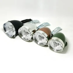 Bicycle Retro Lights Headlamps Warheads British Cycling Headlights 3led Molded Case Brown, Army Green, Silver, Black Q404