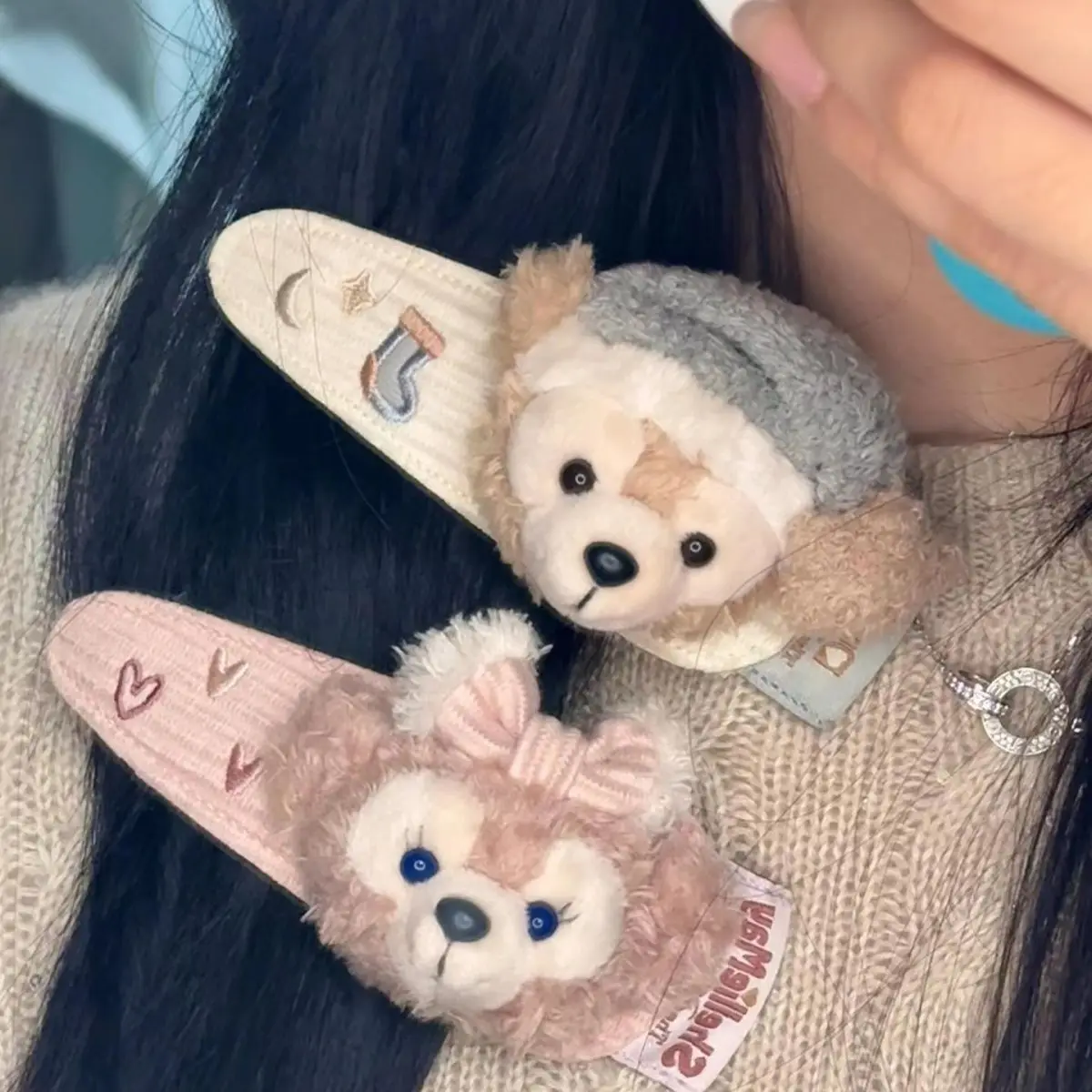 

Disney Cute Lazy Sherry Duffy Plush Doll Girl Side Doll Korean Cartoon Headpiece Hairclip