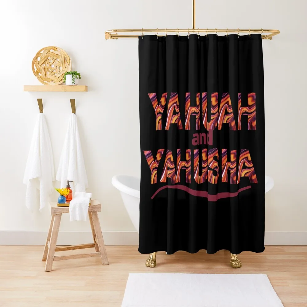 

Yahuah(LORD) and Yahusha(Jesus) brown Shower Curtain For Bathroom Shower Bathroom For Shower Anime Bathroom Curtain