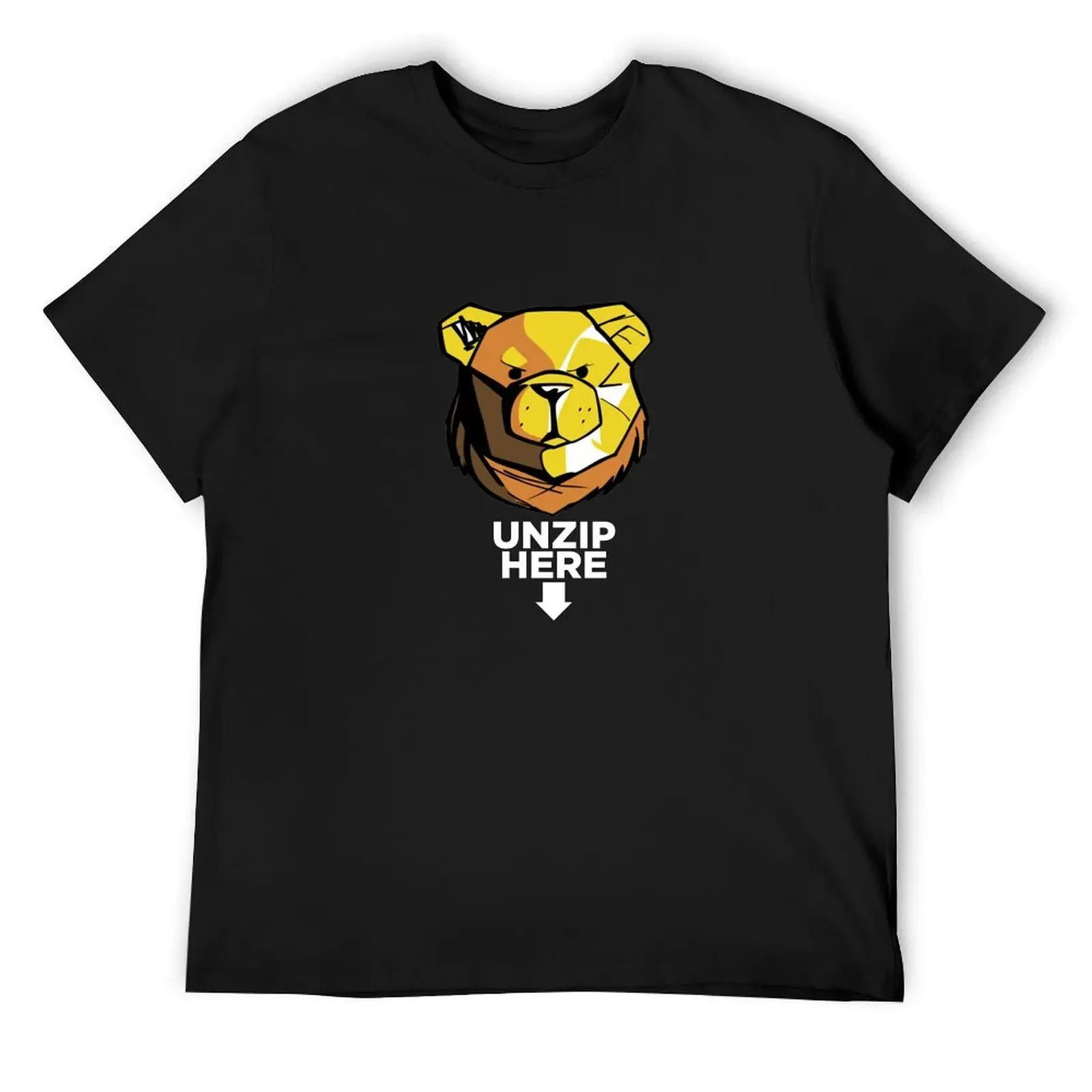 ROBUST BEAR UNZIP DOWN T-Shirt graphic tee shirt customizeds t shirts for men graphic