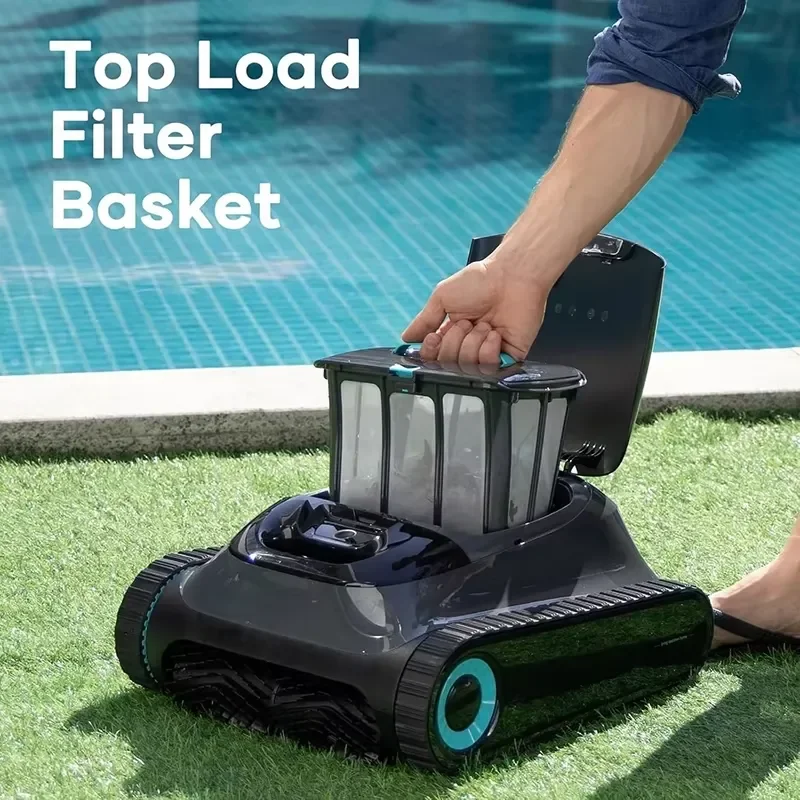 Automatic Swimming Pool Cleaning Robot Wireless Underwater Vacuum Cleaner Smart Navigation Device for Inground Pools