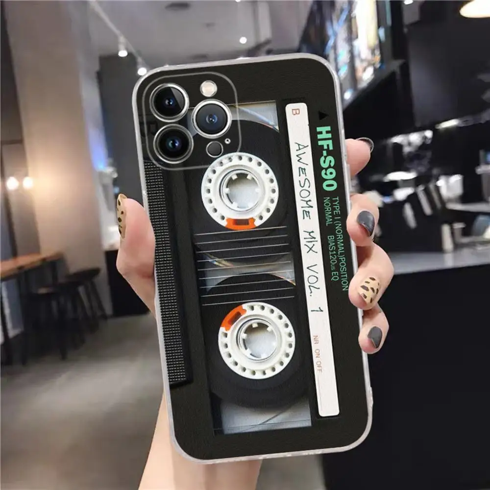 Radio Tape Cassette Phone Case For iPhone 15 14 11 12 13 Mini Pro XS Max Cover 6 7 8 Plus X XR SE 2020 Funda Shell