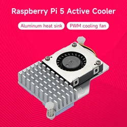 Raspberry Pi 5 Official Active Cooler with Adjustable Speed Cooling Fan Aluminium Heatsink Radiator for Raspberry Pi 5 Pi5