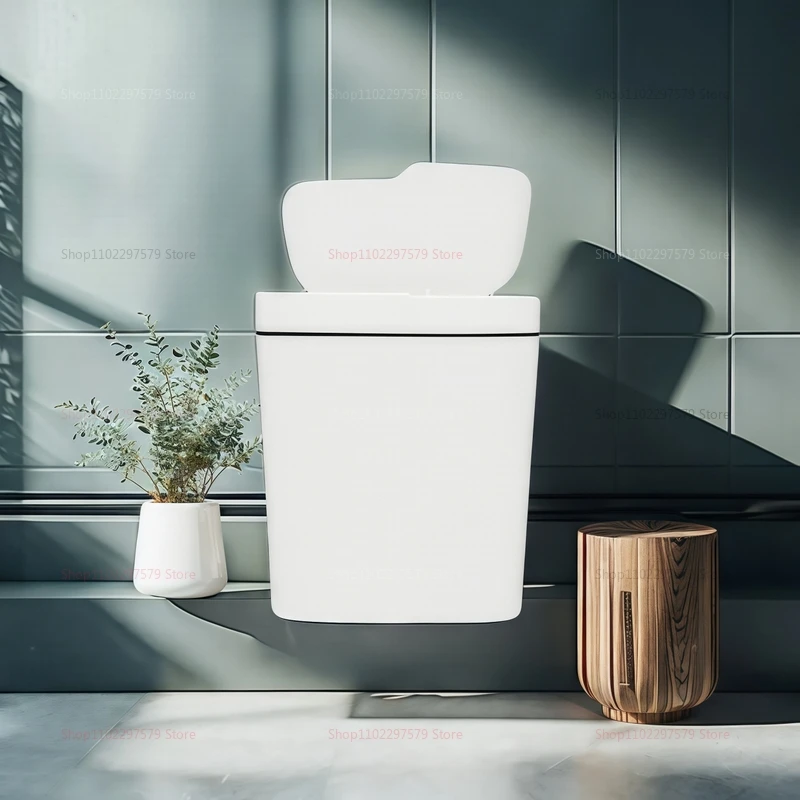 15L Touchless سلة المهملات الذكية مقاوم للماء الاستشعار سلة المهملات السيارات ختم المطبخ الحمام غرفة نوم حاوية النفايات الحديثة