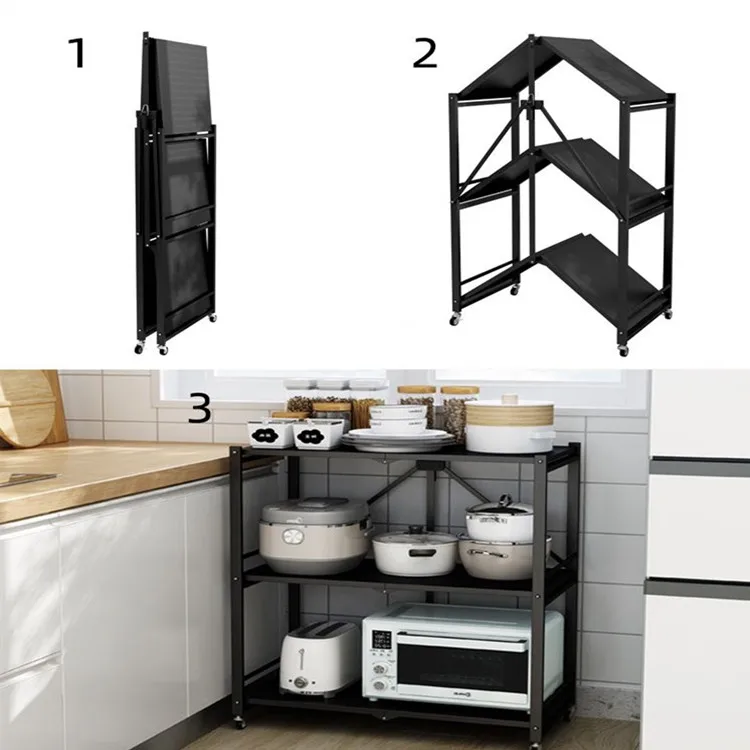 Household kitchen items kitchen organizer folding storage rack