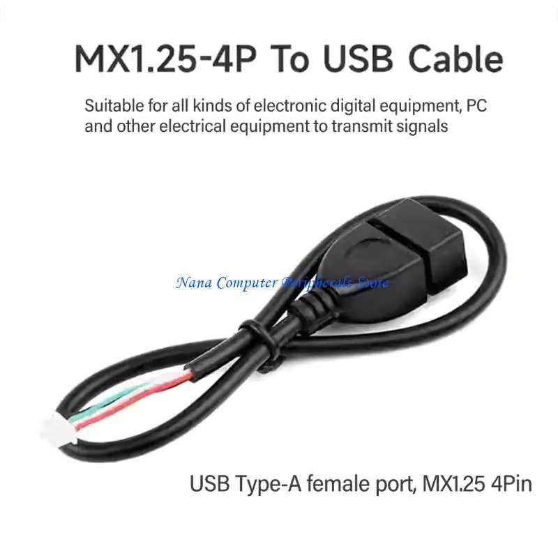 F68C MX1.25 4Pin to USB Female Cable Facilitates Easy Data Exchange Between Gadgets And Computer Systems