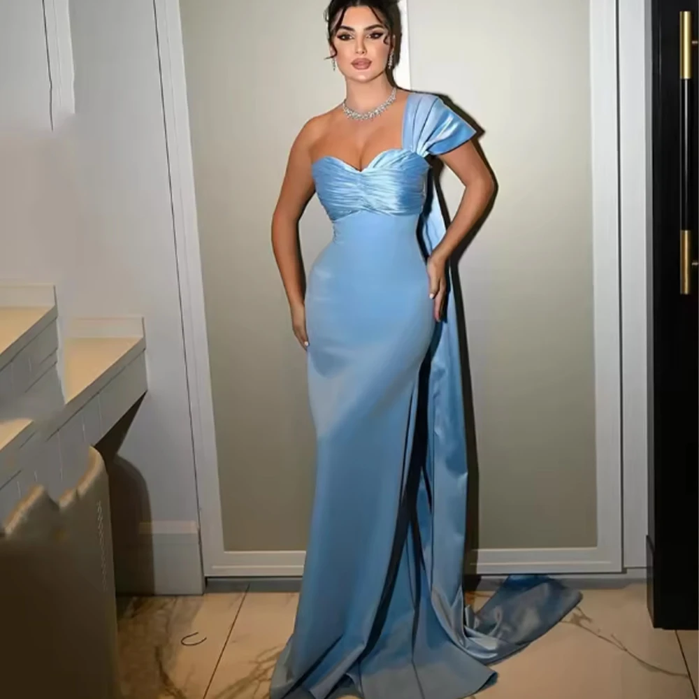 Vestidos de noite elegantes, um ombro, sereia, vestido formal, até o chão, vestido de baile, casamento, convidado, festa, personalizado