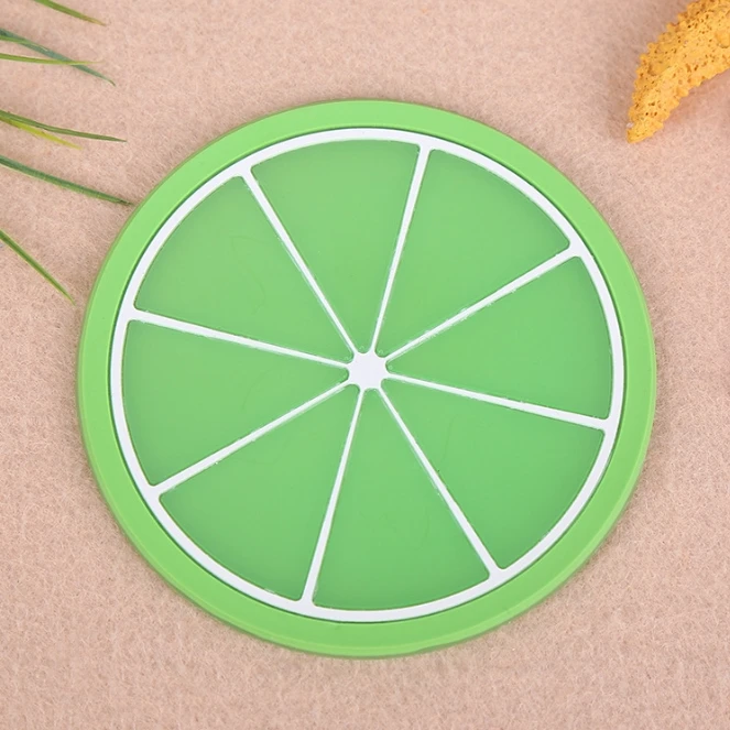 Fruit Shape Cup Coaster Silicone Slip Insulation Pad Mat Hot Drink Holder Mug Stand Home Table Decorations Kitchen Accessory