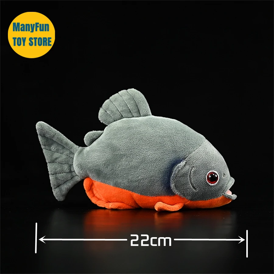 Piranha High Fidelity Pomfret Plushie Caribe Fishes Plush Toys Lifelike Animals Simulation Stuffed Doll Kawai Toy Gifts For Kids