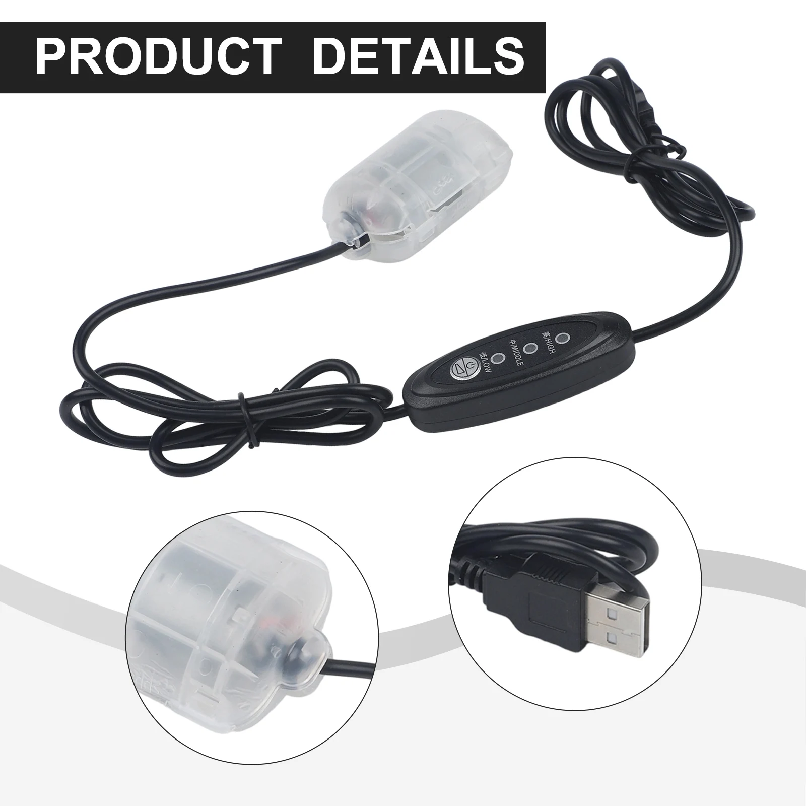58*45*30mm USB Massage Vibration Motor, 5V, Adjustable High, Medium, And Low Speeds, 3000-4500 RPM, LED Indicator