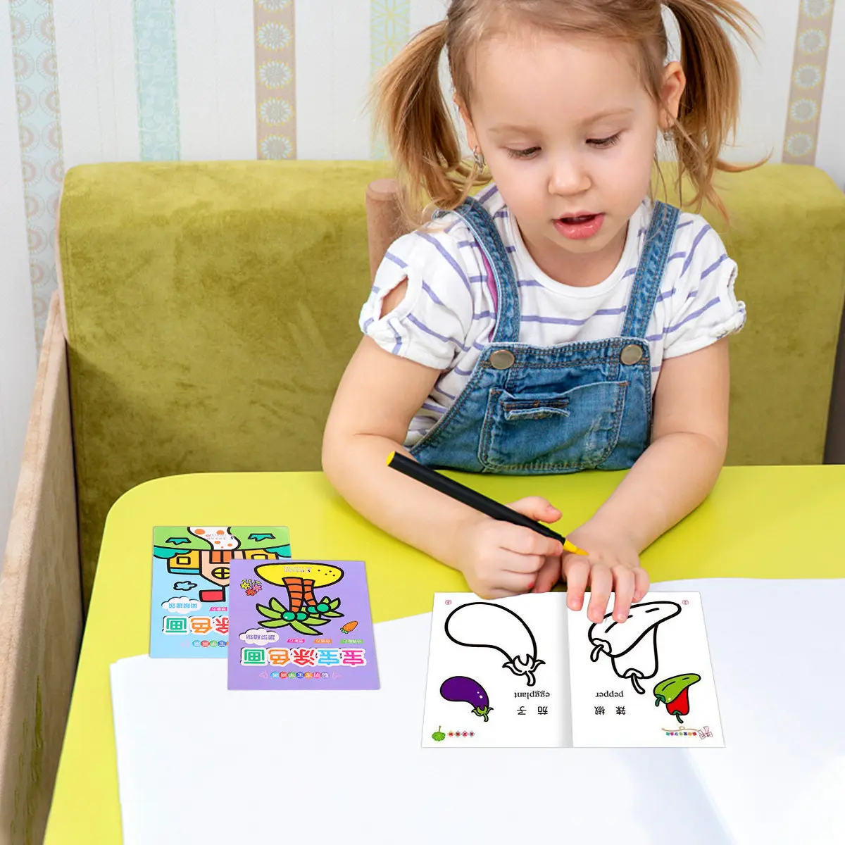 

1Pack Coloring Paper Book Educational Graffiti Painting Booklet Color Style Preschool Coloring Books Learning