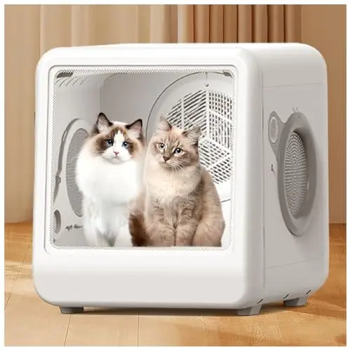 Automatic Pet Dryer Box for Cats and Small Dogs 65L Ultra Quiet Large Hair Dryer for Small Dog Grooming