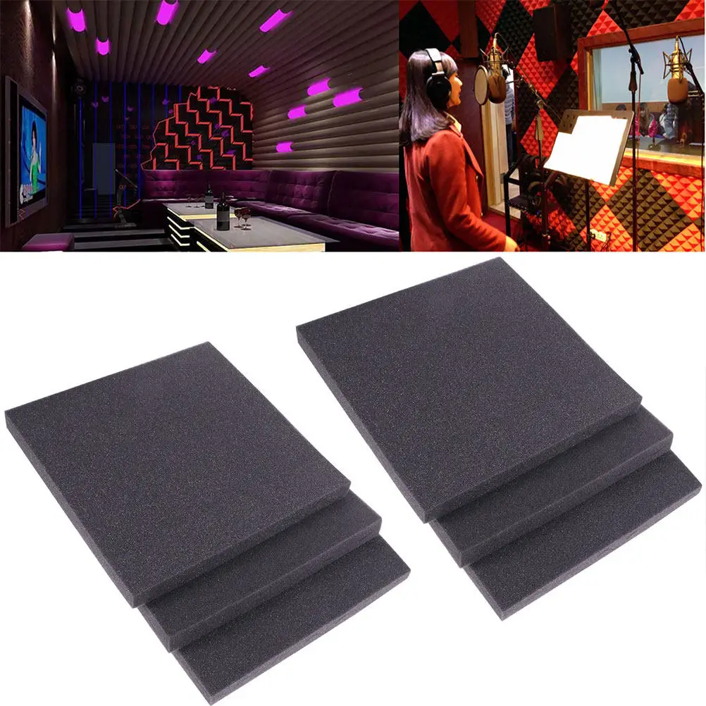 Paneles Acústicos Autoadhesivos de Algodón Absorbente de Sonido para Paredes, Techos, Material de Insonorización para Estudio en Casa