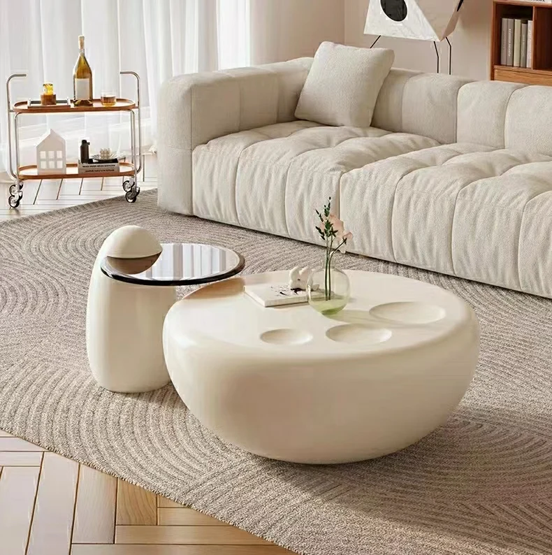 

Cute Cat Claw End Table Baking Process FRP Material Simple Living Room Tea Table Coffee Table