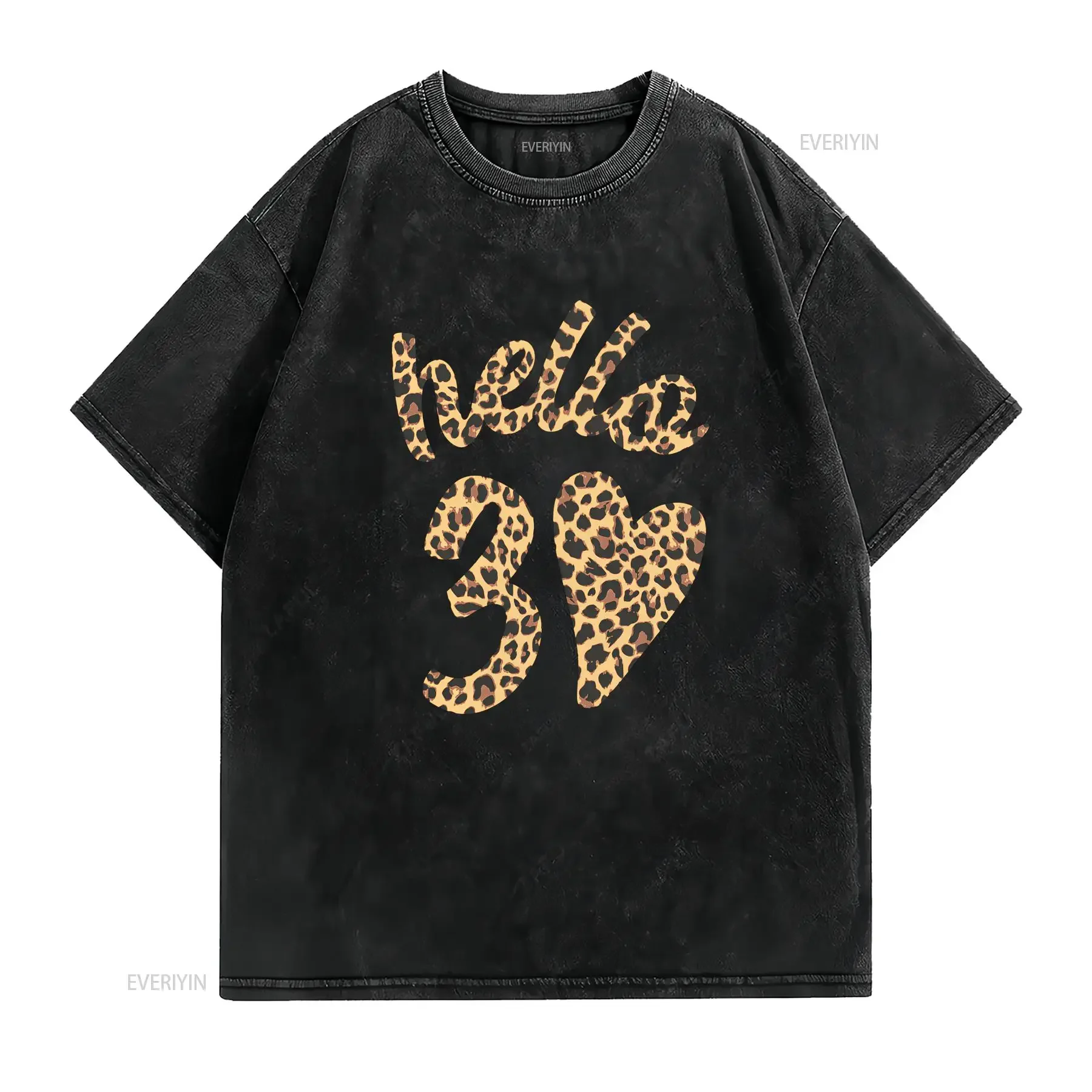 Dirty 30 Hello 30th Leopard Print Birthday AF Celebration T Shirt And Thirsty B Day Present Flirty Thirty 90's vintage Washed