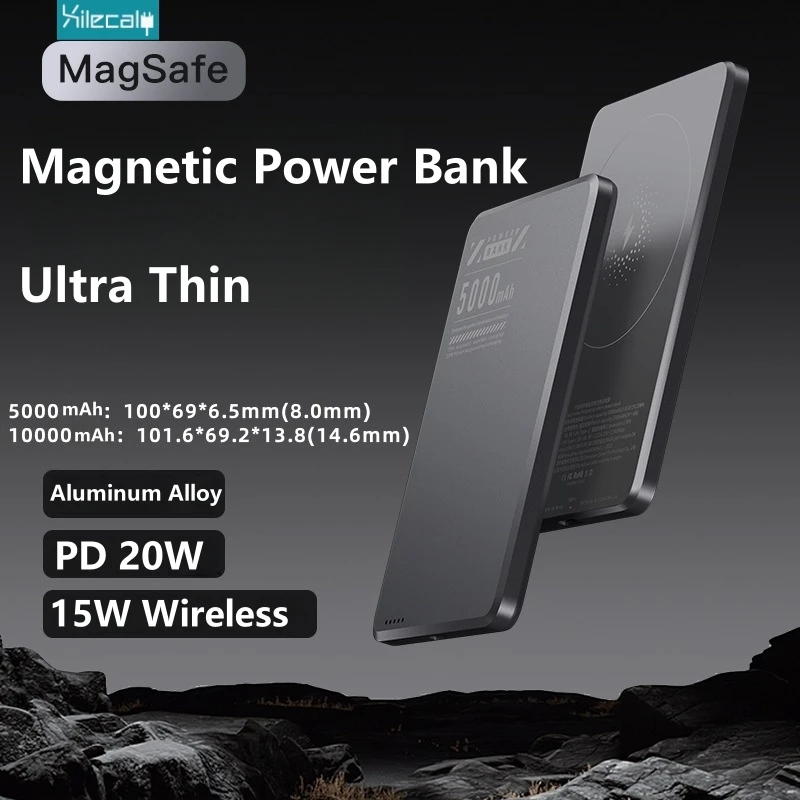 

Xilecaly PD20W Qi2 Wireless Charger For Magsafe Power bank 10000mAh For Apple External Battery Ultra Thin Powerbank For iPhone16