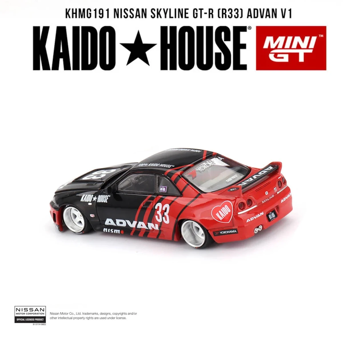 Kaido House x MINI GT KHMG191 1:64 Nissan Skyline GT-R (R33) ADVAN