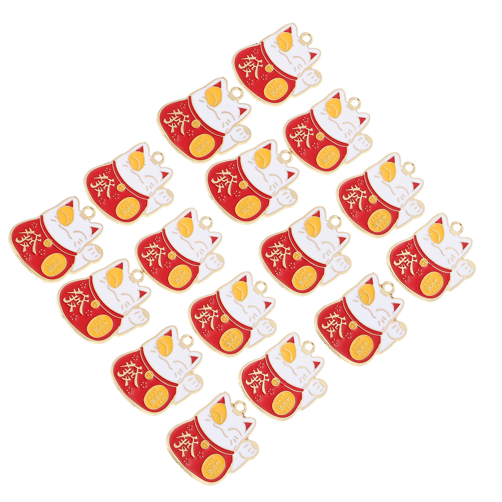 

20 шт., брелок для ключей, кулон, изготовление ювелирных изделий, брелок, подвески «сделай сам», браслет, кошка удачи, подвески, кавайный сплав