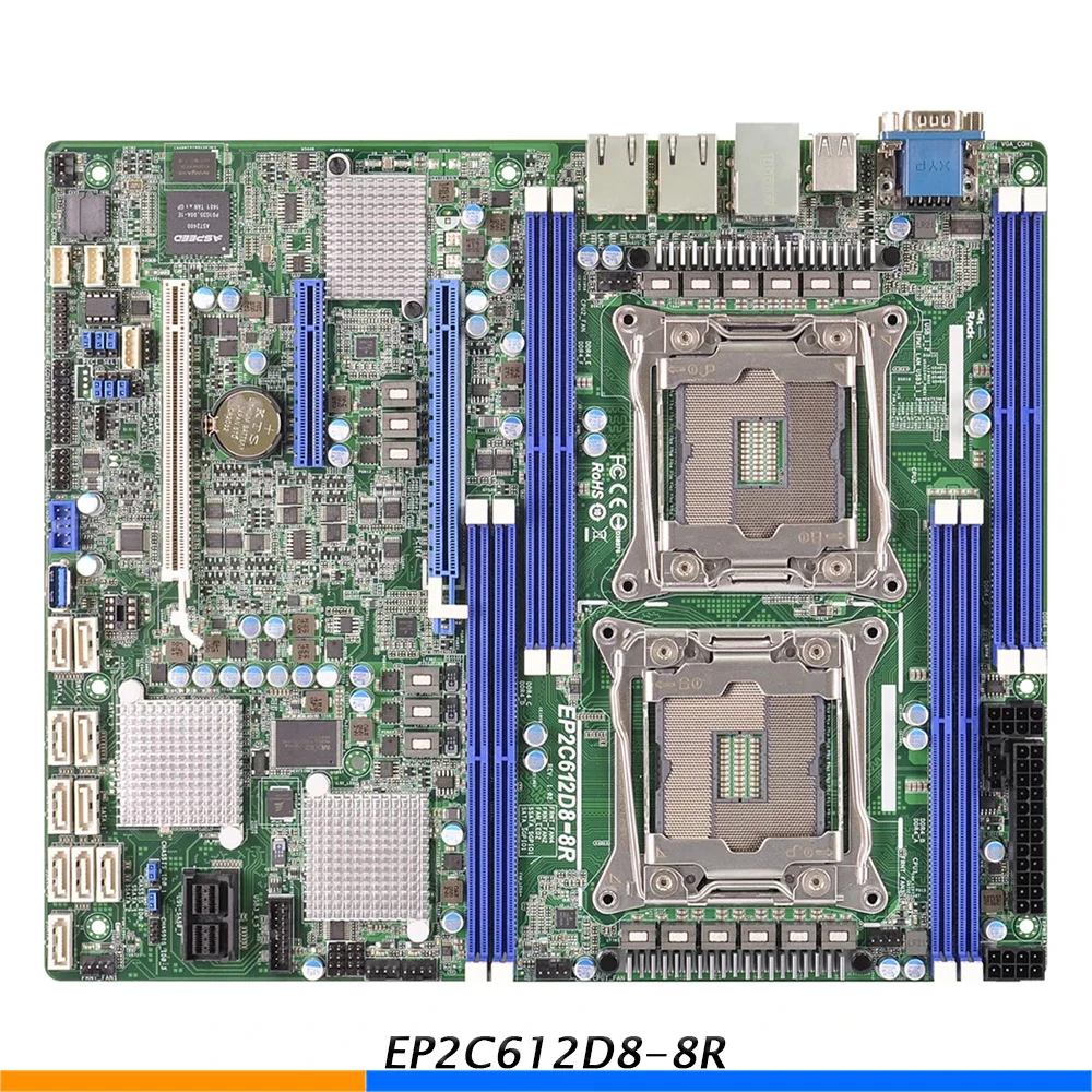 

Server Motherboard For ASROCK For EP2C612D8-8R DDR4 LGA2011 C612 Support E5-2600/4600 V3 Fully Tested Good Quality