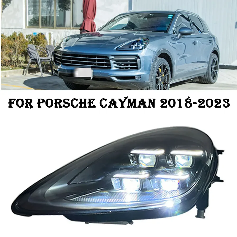 Headlights for Porsche Cayenne LED Headlight 2019-2023 Headlights 9Y0 DRL Turn Signal High Beam Angel Eye Projector Lens