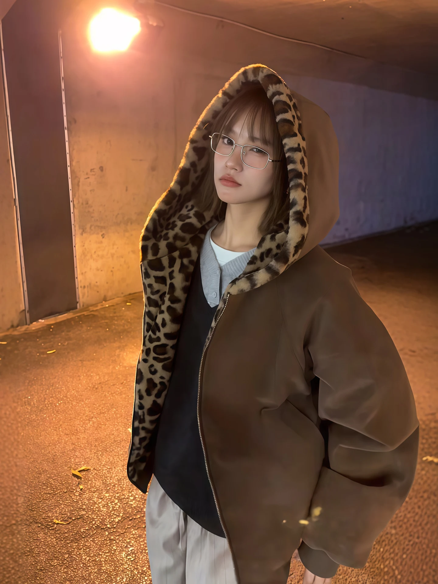 

Утепленная коричневая мужская зимняя куртка с леопардовым принтом, на подкладке из овечьего бархата, из искусственной кожи, молодежная повседневная верхняя одежда