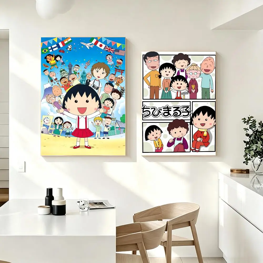 Chibi Maruko Chan Poster Poster HD Printing Fresh Elegant Style Wall Art Home Decor For Living Room Bedroom Gift