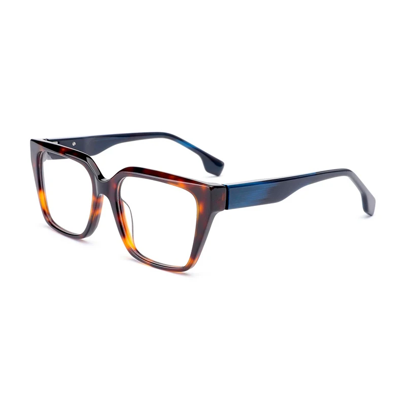 نظارات ZENOTTIC المربعة من الأسيتات للجنسين بتصميم شفاف وإطار حديث وبسيط وصفة طبية جاهزة #6