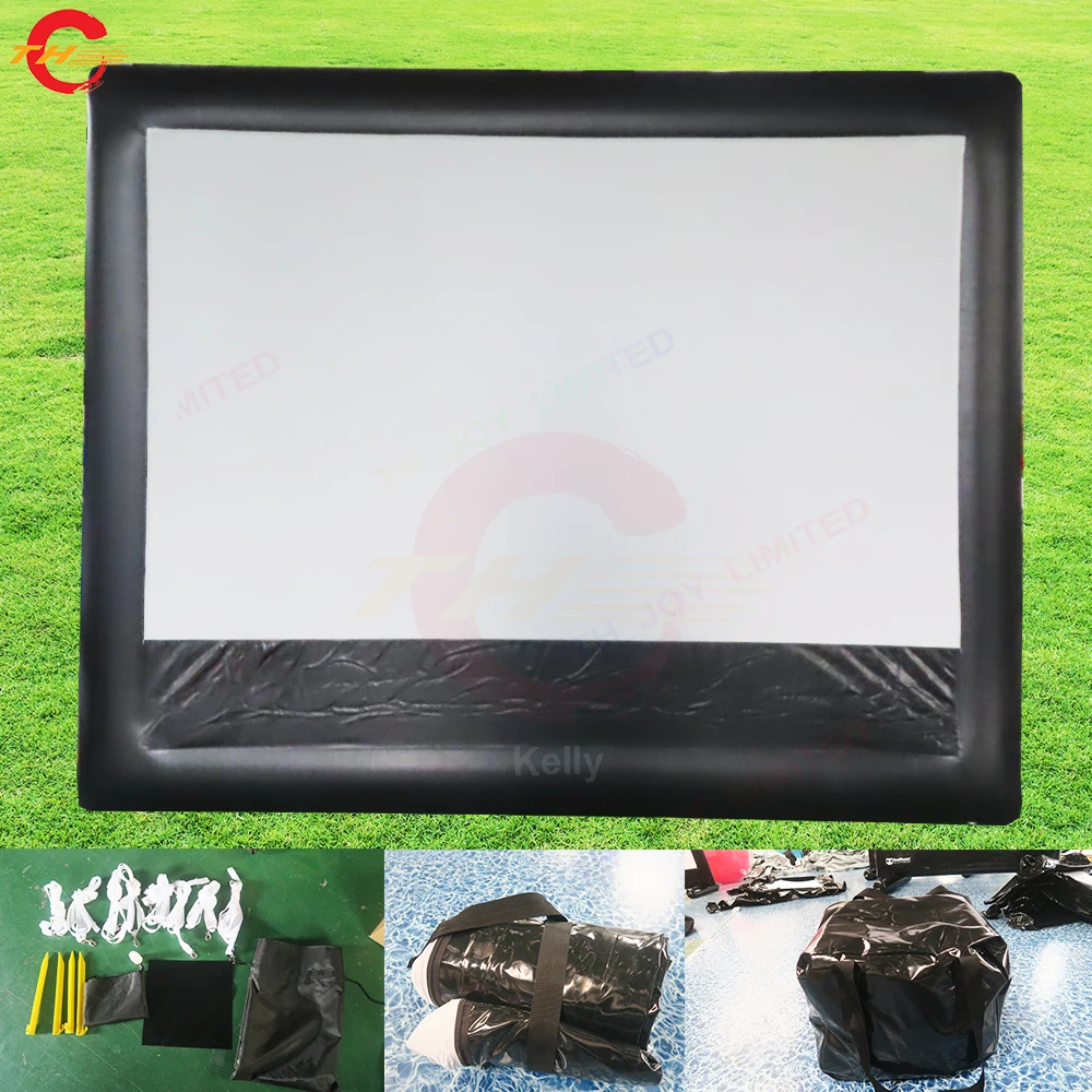 16:9 100 Inch Indoor Cinema Inflatable Movie Screen Outdoor and Home Theater Air Screens Ready Stock