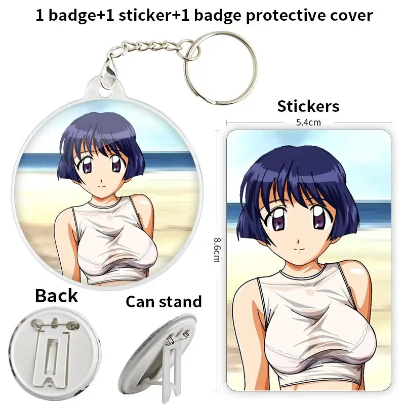 Ai Yori Aoshi Sakuraba Aoi لعبة أنيمي شخصية شارة بروش مرساة الأجهزة الطرفية دبوس 58 مللي متر لتقوم بها بنفسك تلميذ قبعة موضة Fandom