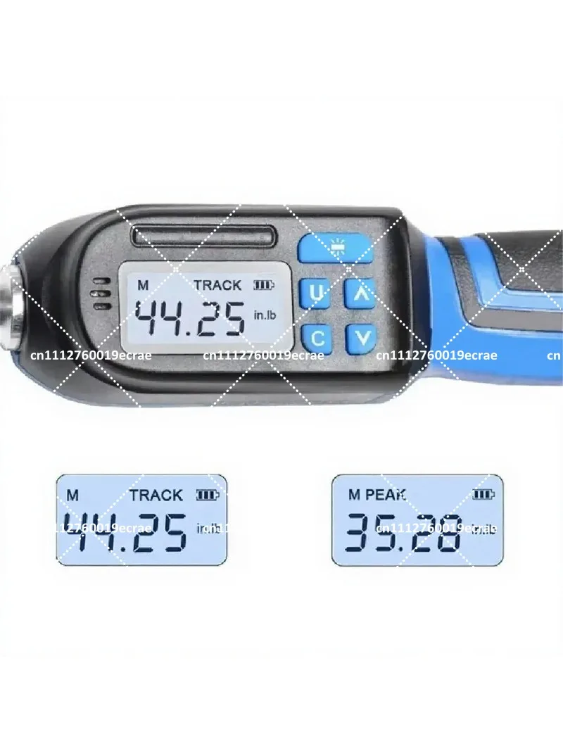 Adjustable Digital Torque Wrench Spanner Head, 6.8-135N Electronic Open End Torque with Buzzer & LED