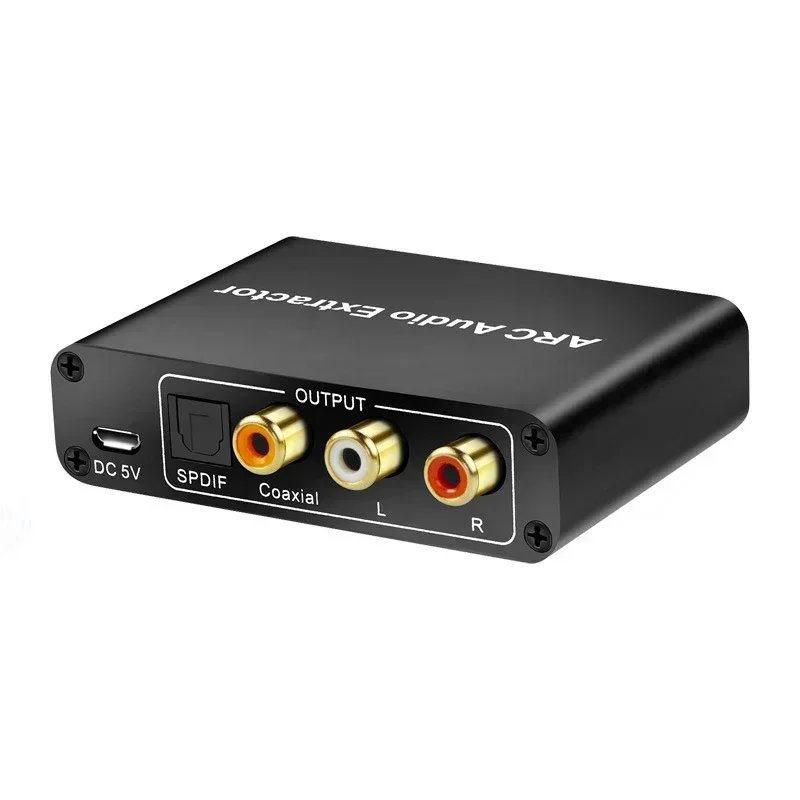 

ARC Audio Extractor to L/R Coaxial SPDIF Jack Return Channel Converter For Fiber RCA Headphone