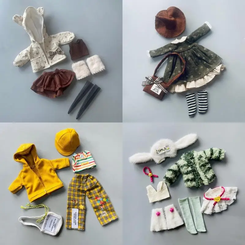 【1 Set Universal Outfit For Dolls DIY Toys 1/6 30cm Doll Cute Clothes Kit Princess Skirt Lolita Dress Up Accessories】 - view 2