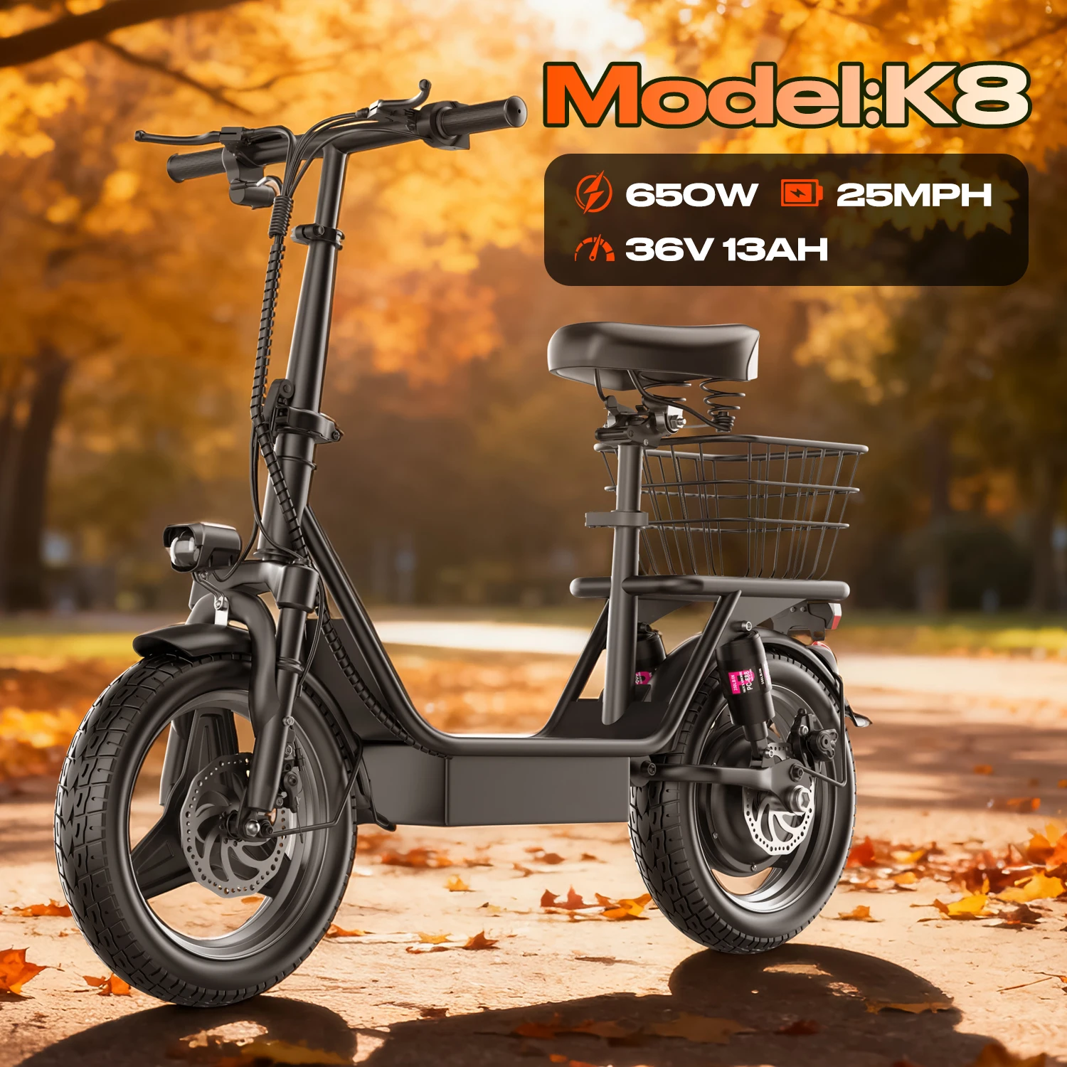 

Electric Scooter with Seat, 500W Power Motor, 25/35 Mile Range, Speed up to 22 mph, UL2272 Certified, Motor Escooter for Adults