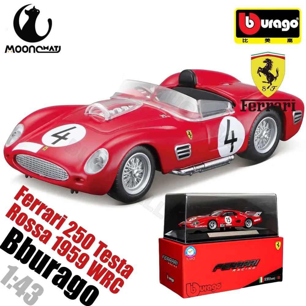 

Bburago 1/43 Ferrari 250 Testa Rossa 1959 WRC Ferrari Car Model Alloy Die-cast Sports Car Collection Car Toys Racing Kids Gifts