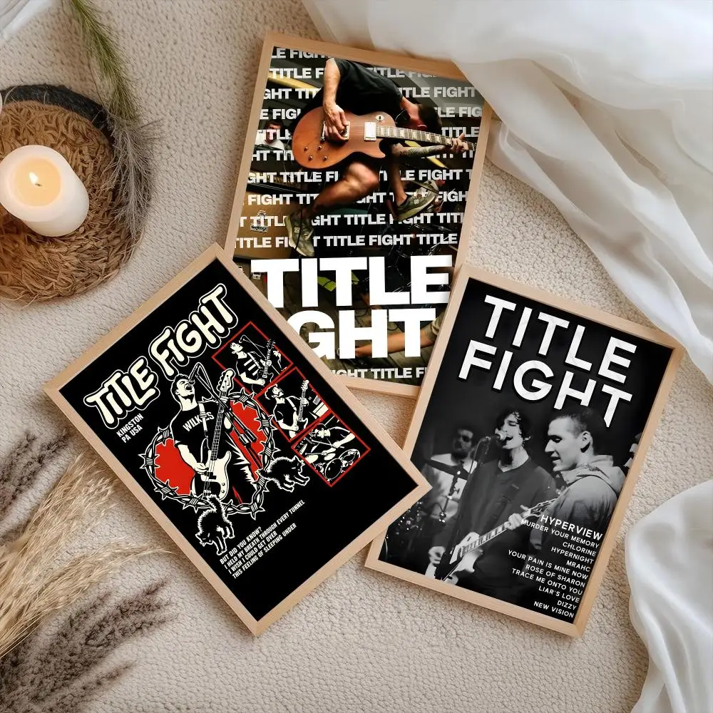 T-Title Fight Poster Stickers Self-Adhesive Painting Mural Decor Wall Decals for Bedroom Living Room Home HD Gift