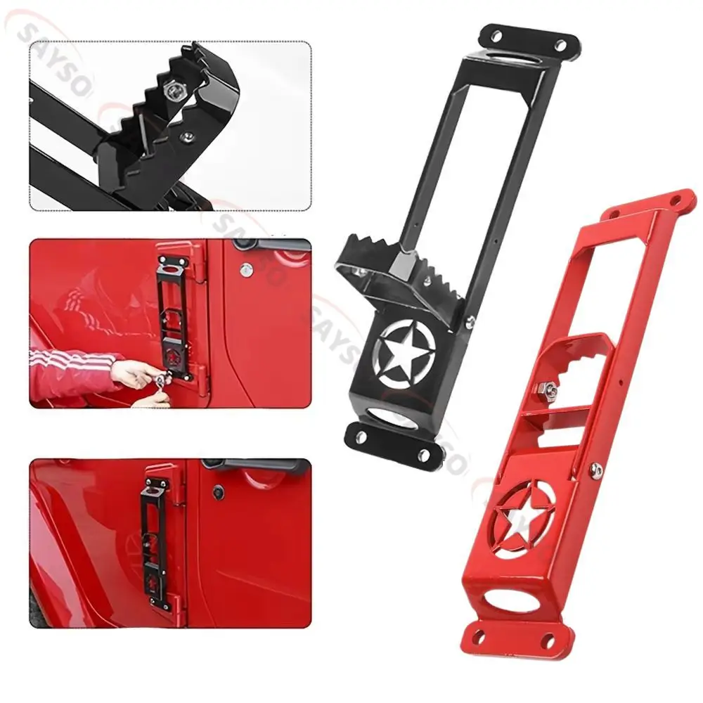 for JK JL JT Hinge Step Foldable Foot Pedal For 07-26 Jeep Wrangler JK JL JKU JLU & Gladiator JT 2/4 Doors Foot Step Accessories