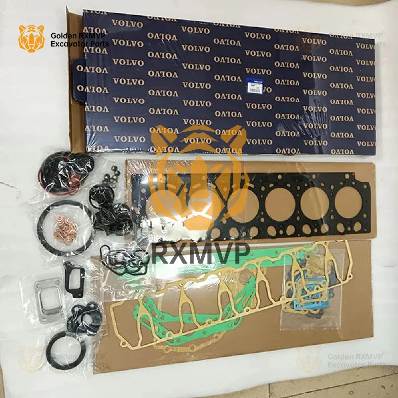 For XMVP Vol-vo Excavator Parts D6d D6e Engine Overhaul Gasket Kit Volvo Ec210b Ec240b And Head Pc200-8 Pc240-8