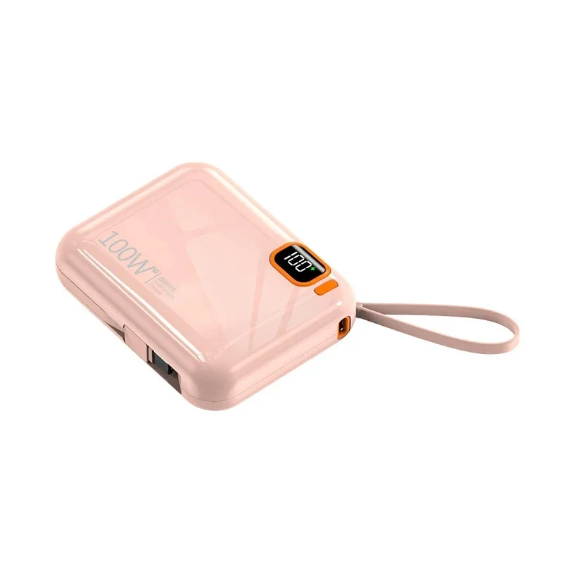 For Iphone Xiaomi Samsung Xiaomi Power Bank Detachable Usb To Type C Cable Two-way Fast Charger Mini Powerbank