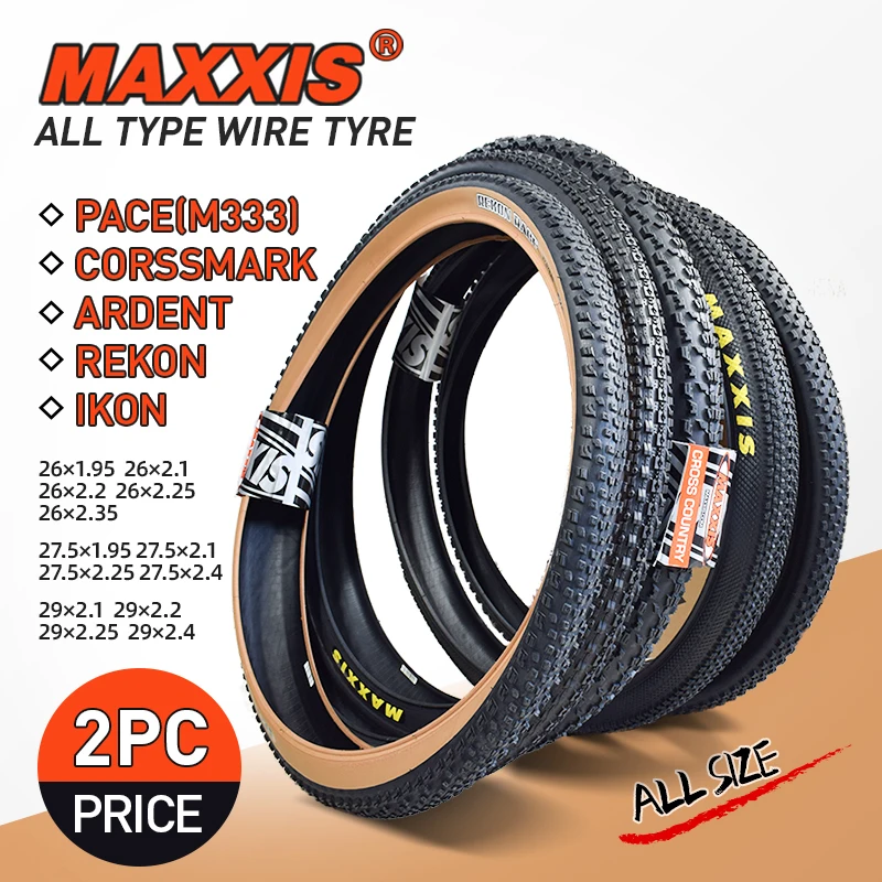 2pcs MAXXIS 29 MTB Bicycle Tire 26*1.95/2.1/2.25 27.5*1.75/1.95/2.1/2.25 26 Mountain Bike Tire PACE REKON IKON Steel Wire Tyre