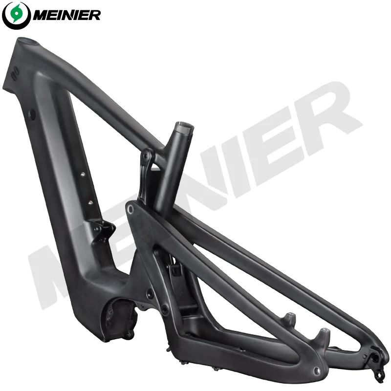 E-MTB Bike Carbon Frame, 29er Suspension frame, Compatible with Bafang M500, M600 Mid Motor, 250W, Motor and Battery