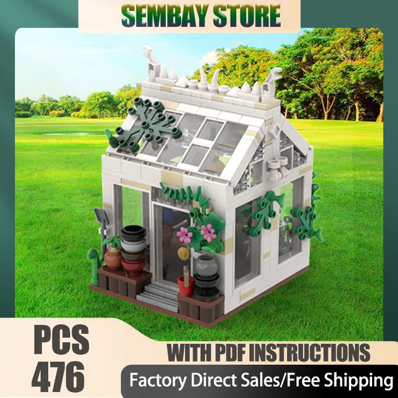 Populaire filmmodel Moc Bouwstenen Modulaire kas nr. 3 Model Technologie Blokken Kerstmis DIY Speelgoed Constructiegeschenken