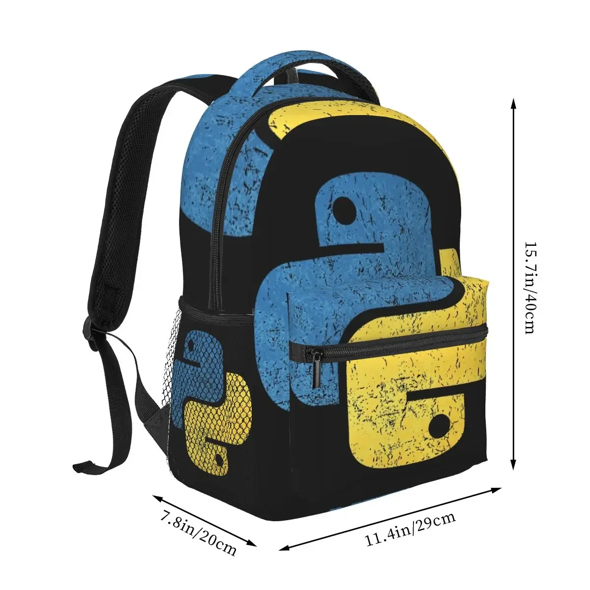 Vintage Python Classic T Shirt Backpacks Boys Girls Bookbag Children School Bags Cartoon Laptop Rucksack Shoulder Bag