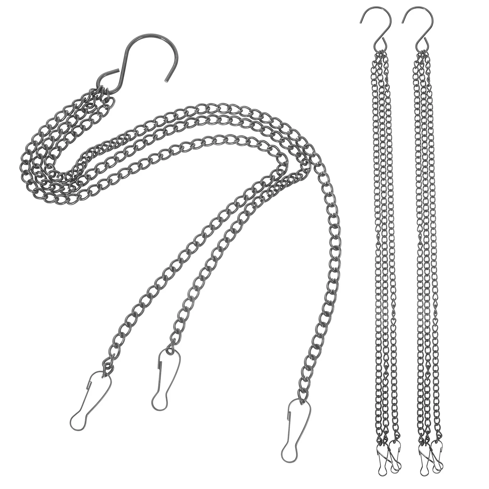 

3 Pcs Hanging Basket Chain 30cm with Hooks for Flower Pot Decoration Planter Metal Replacement