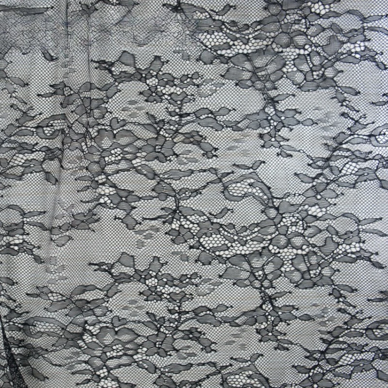 Mistlace 100% Nylon Fabric Lace 140cm width Hollow-Out Floral Clothing Mateiral Soft for Bridal Gown DIY Sewing ML275