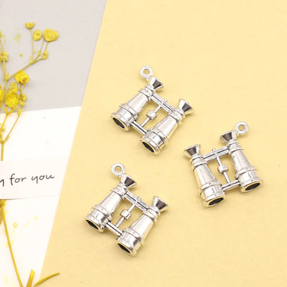 Telescope Charms Pendants Jewelry Making Diy Vintage Jewelry 21x23mm 3pcs Antique Silver Color