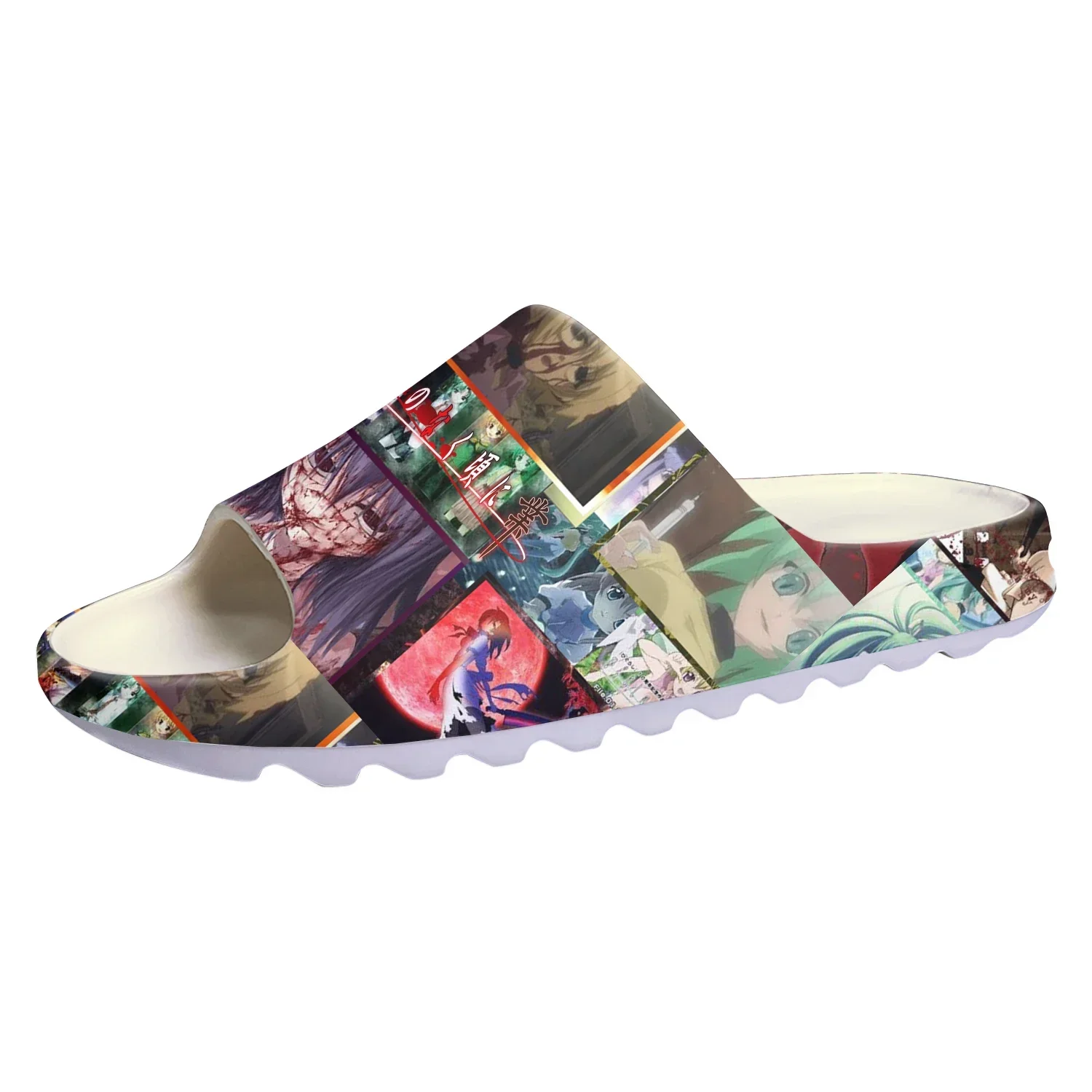 

Higurashi When They Cry Custom Soft Sole Sllipers Cartoon Game Men Women Teenager Home Clogs Custom Water Shoes on Shit Sandals