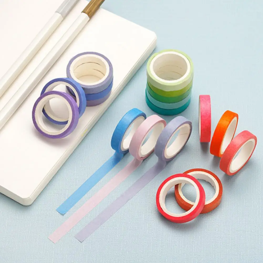 60 Rolls 4M Washi Tape 8mm Wide Rainbow Colored Painters Masking Tape For DIY Crafts Gift Wrapping For Journaling Scrapbooking