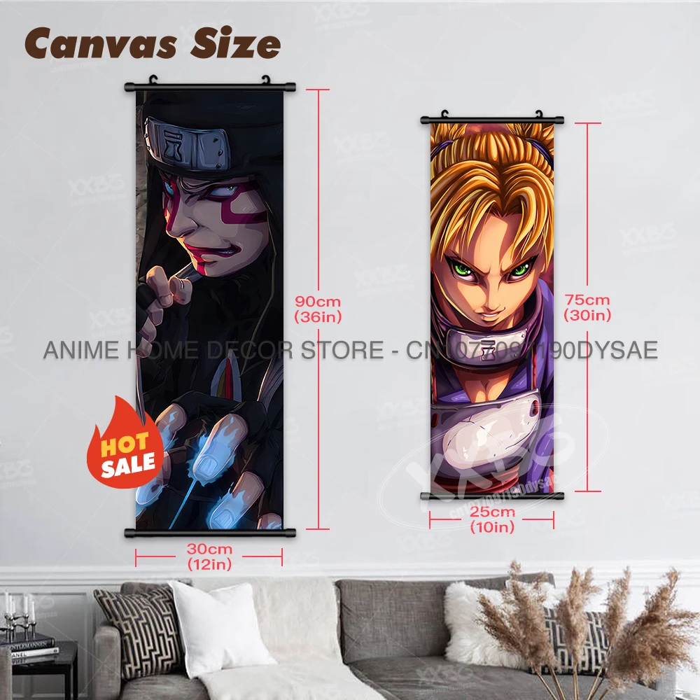 Naruto Plakat Anime Hyuuga Hinata Wiszący Obraz Gaara Wall Art Yakushi Kabuto Scrolls Obraz Senjyuu Tsunade Dekoracja Domu