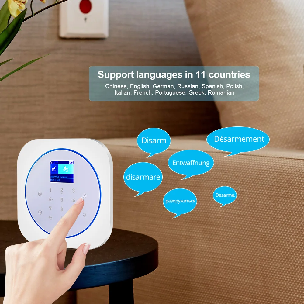 KERUI G12 نظام إنذار أمان المنزل GSM اتصال المحمول اللاسلكية جهاز إنذار ضد السرقة مع محس حركة صفارة الإنذار TUYA التطبيق الذكي