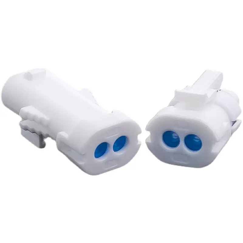 10PCS Automotive Connector, 2-Pin Waterproof Plug and Socket, 7021G-1.8-11/21, Male and Female, White Sheath, Electronic Plug